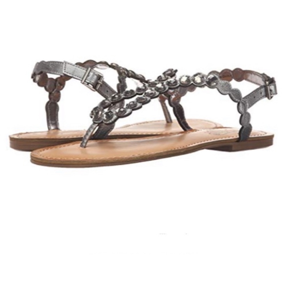 UNLISTED BY KENNETH COLE Pewter Magic Coin Sandals